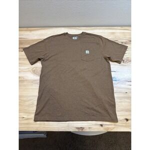 Carhartt K87 Men's Workwear Pocket Short Sleeve T-Shirt Size XL Tall - Brown